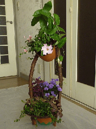 人気商品・アウトレット 後ろの花の花入れ、花台 フラワー/ガーデン